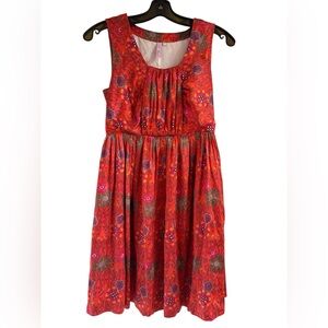 Vibrant Red Floral Parameters Dress size 2
